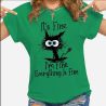 T-shirt gatto, It's Fine, casual, originale