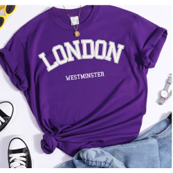 camiseta mujer, Londres, vintage, streetwear, hipster, algodón, poliéster, modal, estampada, regalo, moda, trendy, casual