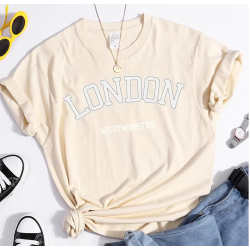 London t-shirt, vintage, Westminster, Big Ben, women's fashion